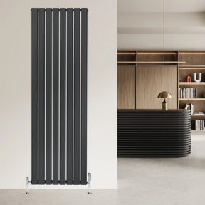 Flat Single Column Radiator - 1800 x 560mm - Anthracite Grey