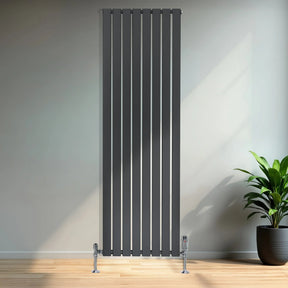 Flat Single Column Radiator - 1800 x 560mm - Anthracite Grey