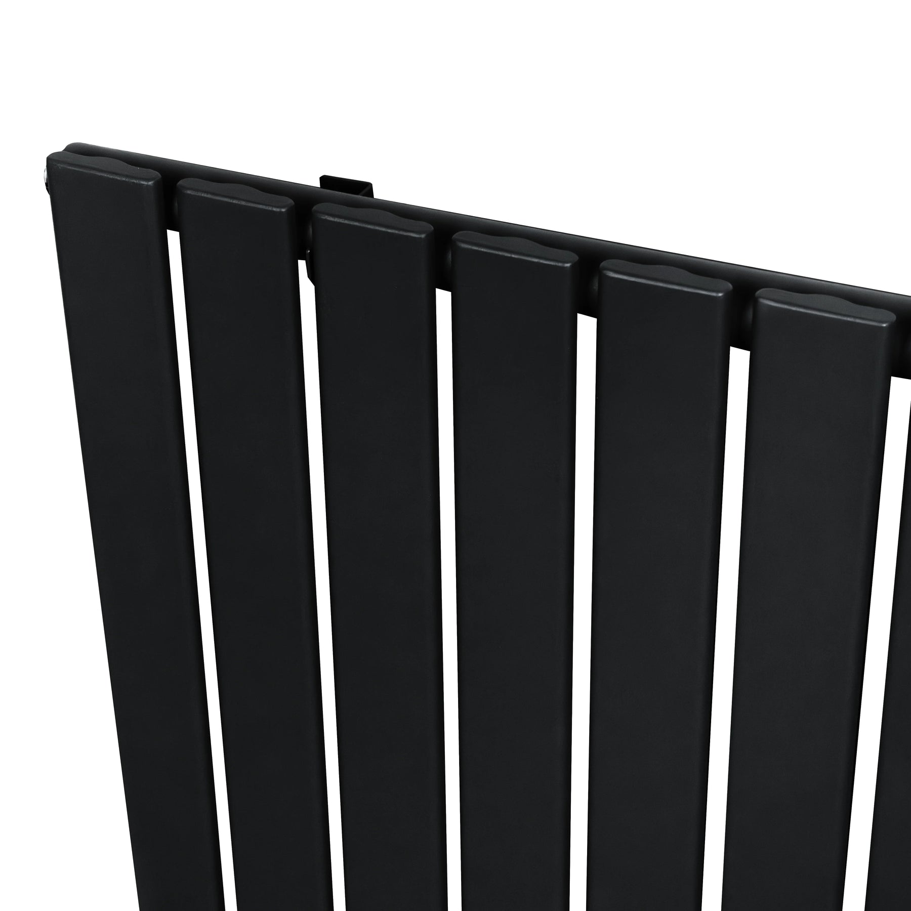 Flat Single Column Radiator - 1800 x 560mm - Black