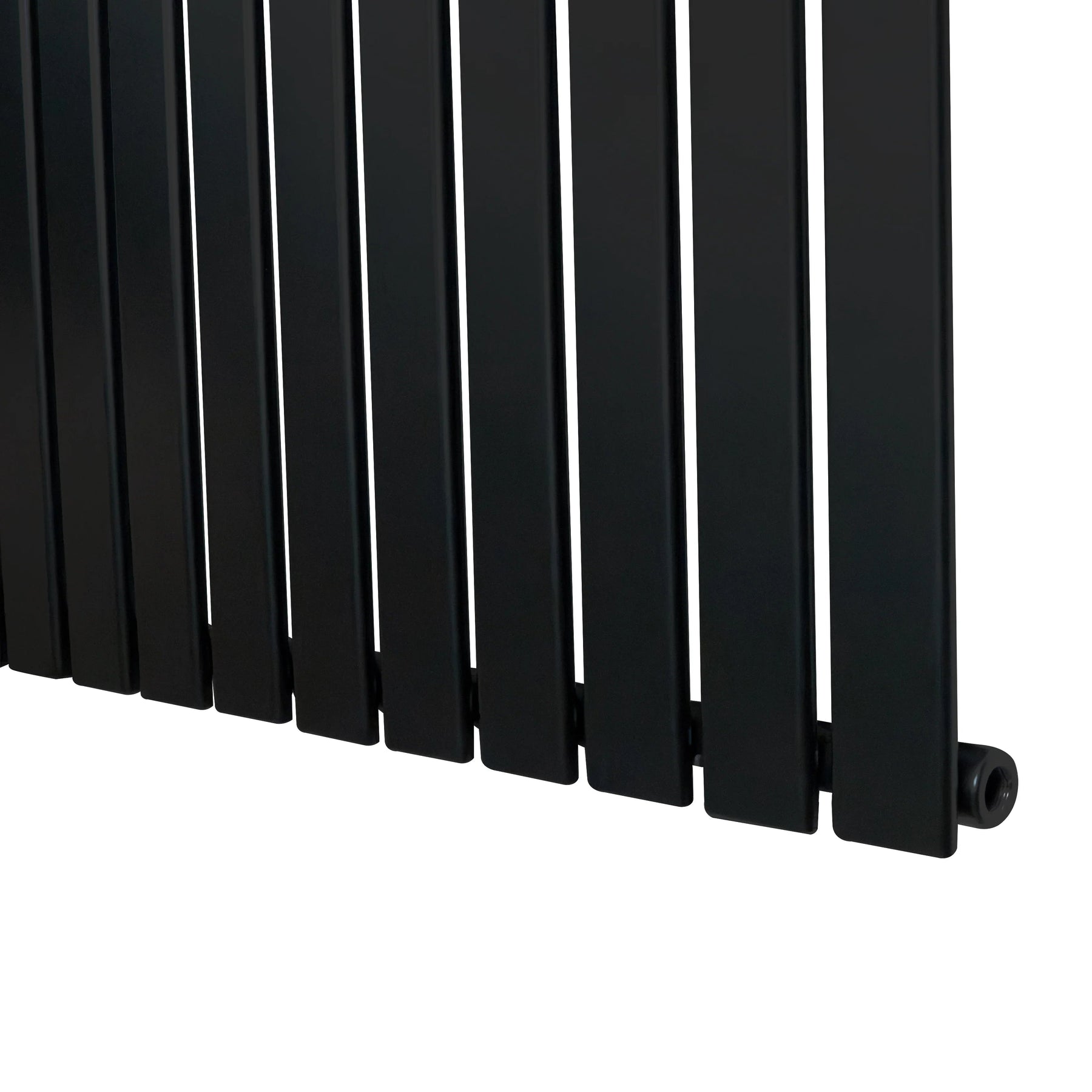 Flat Single Column Radiator - 1800 x 560mm - Black