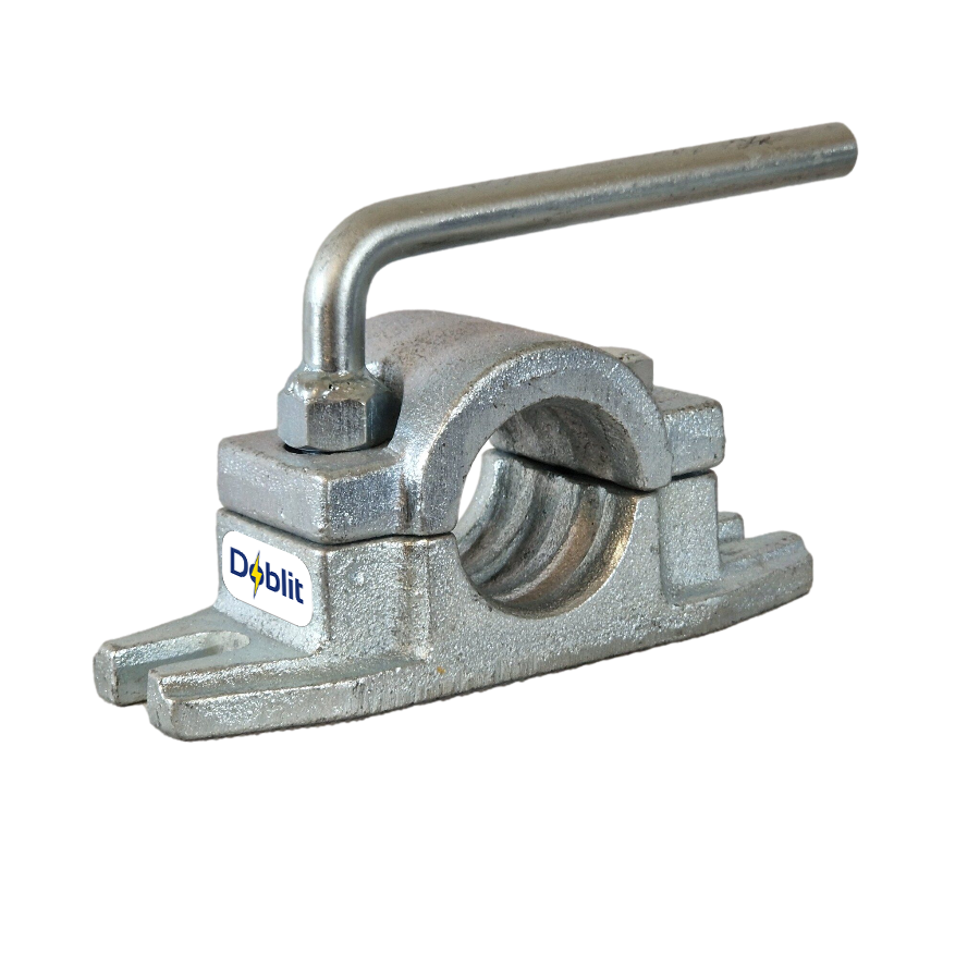 Jockey Wheel Clamp For 48mm Ribbed Tubes - Cast Steel (Bolt-On)