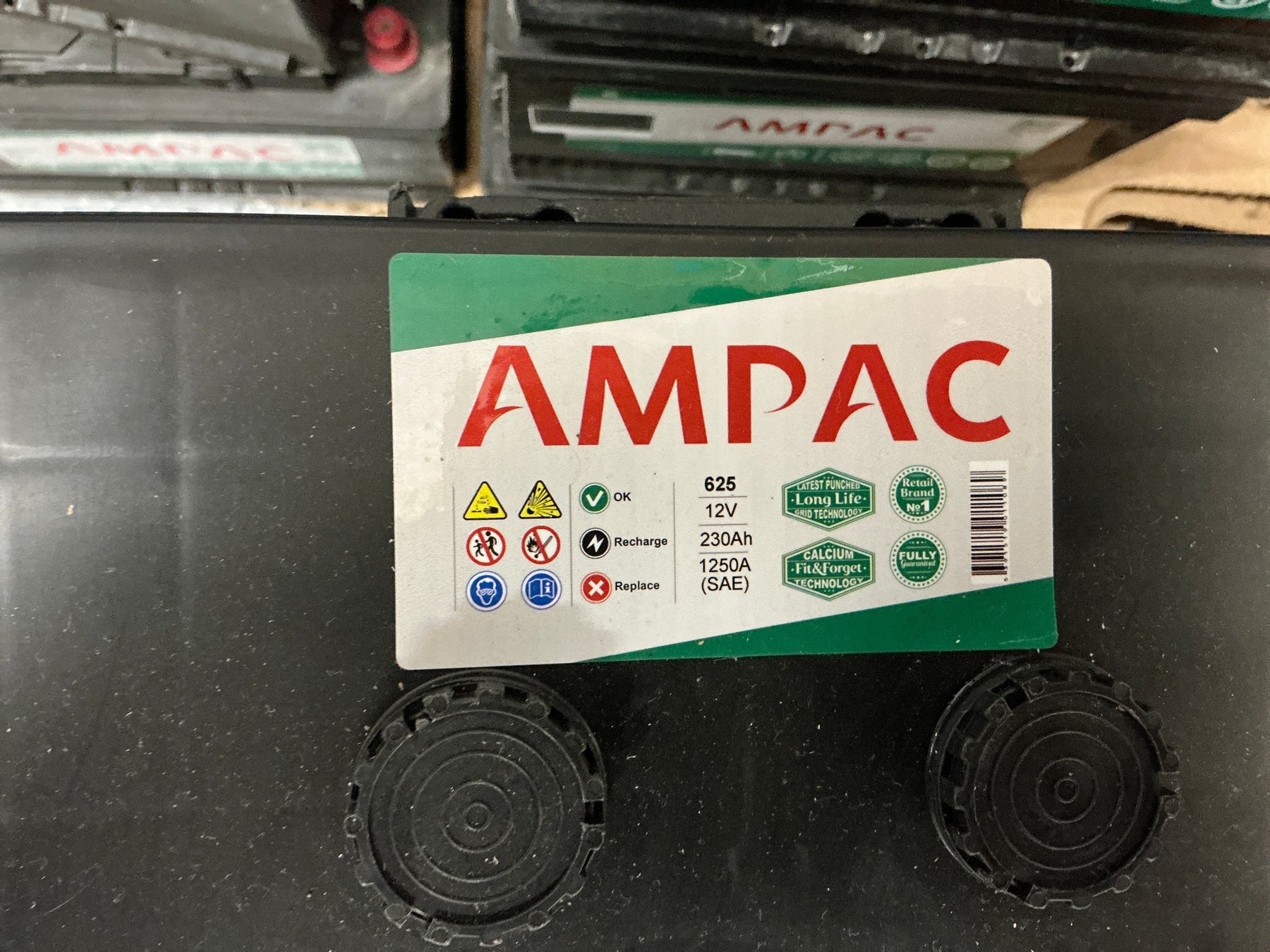 625 Amp Pac Commercial Battery 12V 230Ah 1250CCA