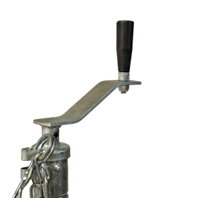 Jockey Wheel Heavy Duty Ribbed 48mm Tube Telescopic Trailer Stand Max Load 500kg