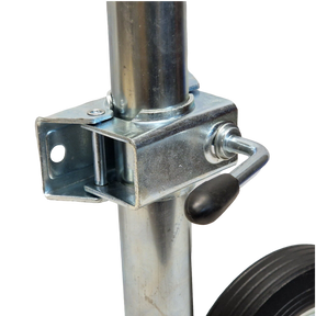 Jockey Wheel & Clamp - Telescopic 48mm Tube Trailer Stand Max Load 150kg