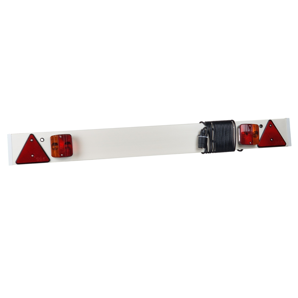 Trailer Light Board 4ft 6" – 12V 5-Function (Stop / Tail / Indicator / Reflector / Number Plate) with 7m Cable & 7-Pin Plug – Incandescent Bulbs