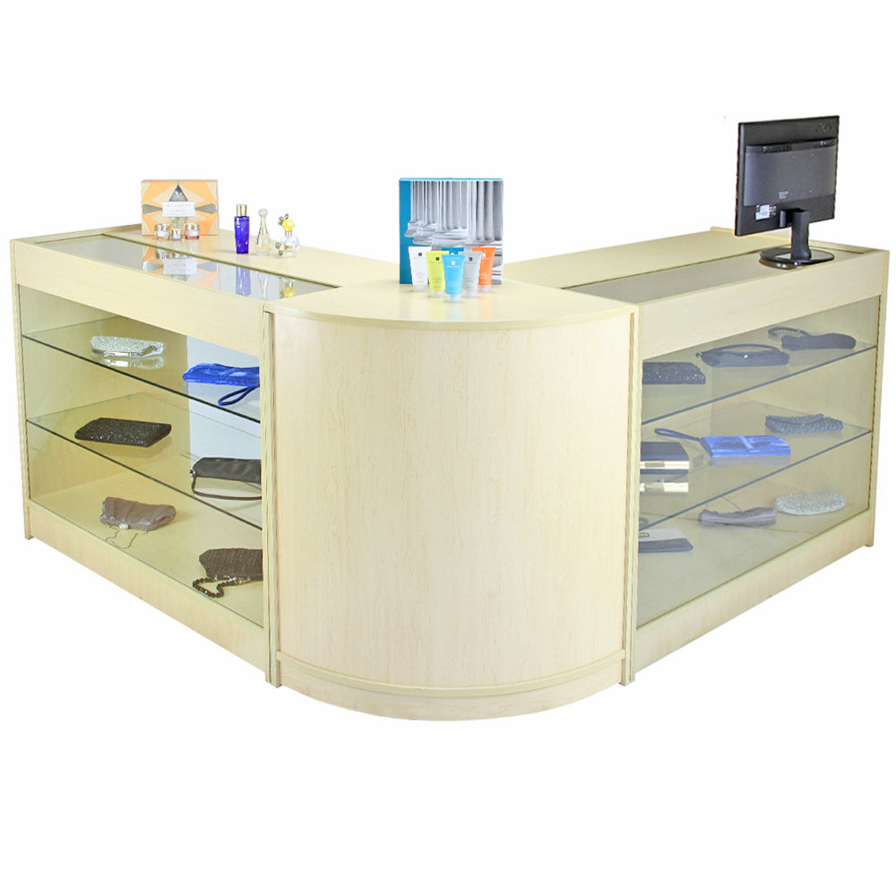 Horizon Maple Shop Counter and Retail Display Set