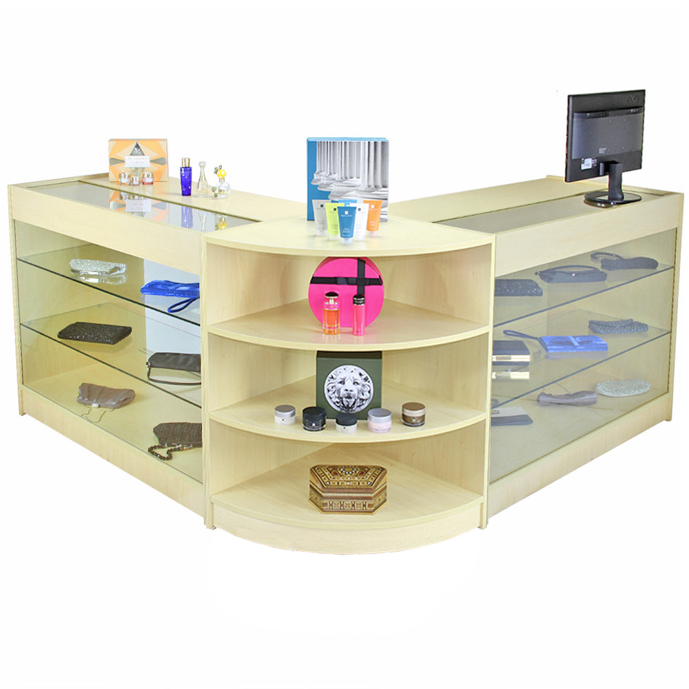 Pulsar Maple Shop Counter and Retail Display Set