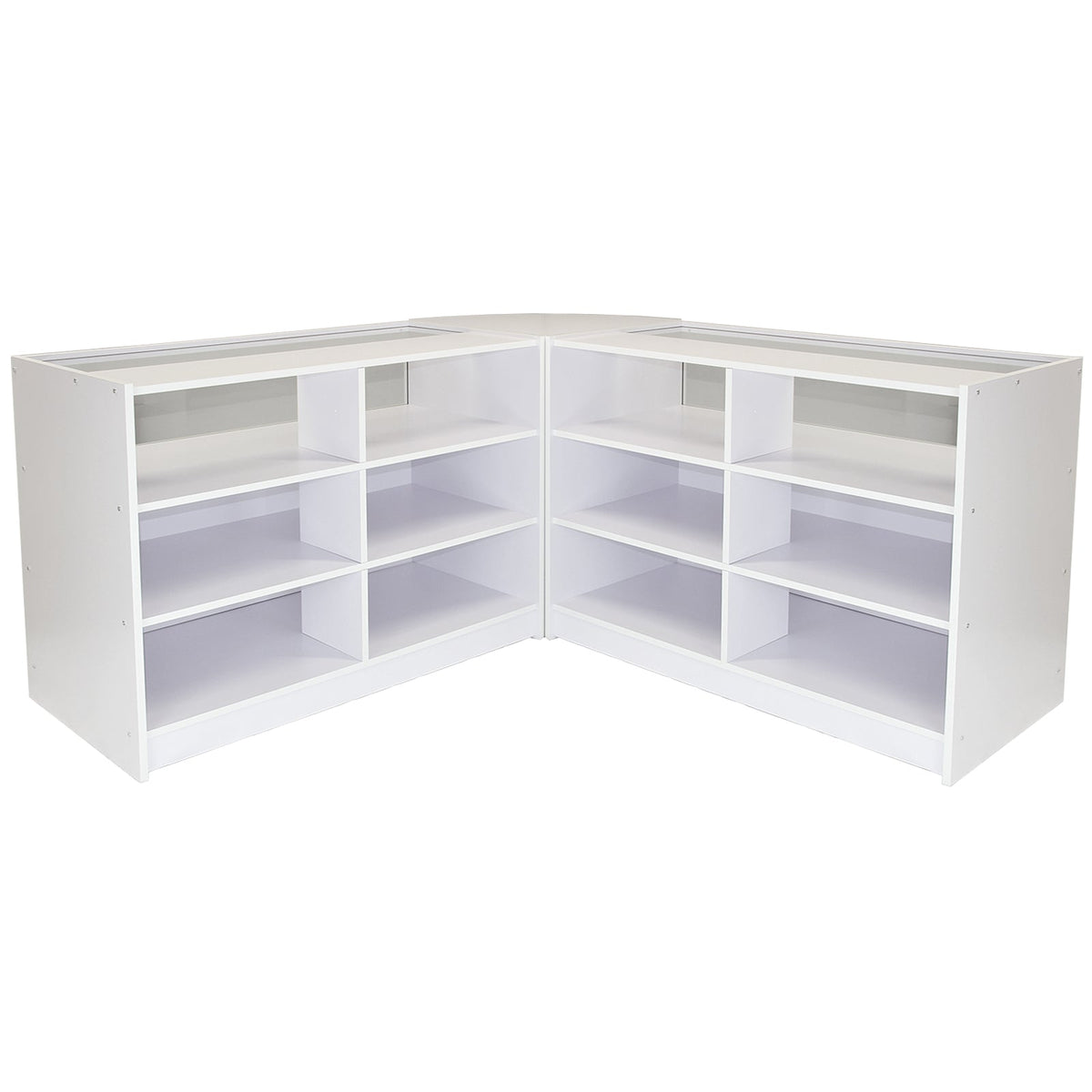 Fusion Brilliant White Shop Counter and Retail Display Set