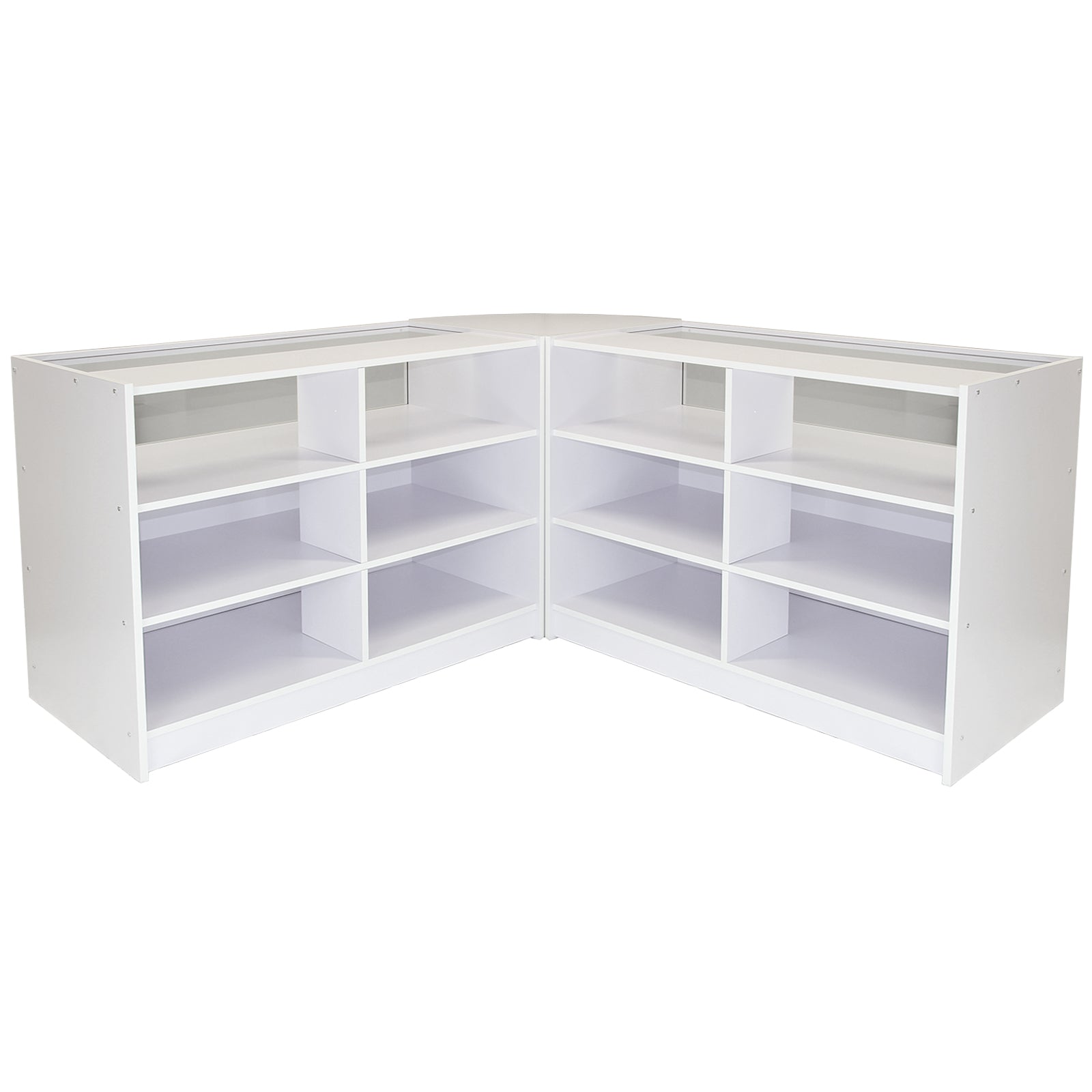 Fusion Brilliant White Shop Counter and Retail Display Set