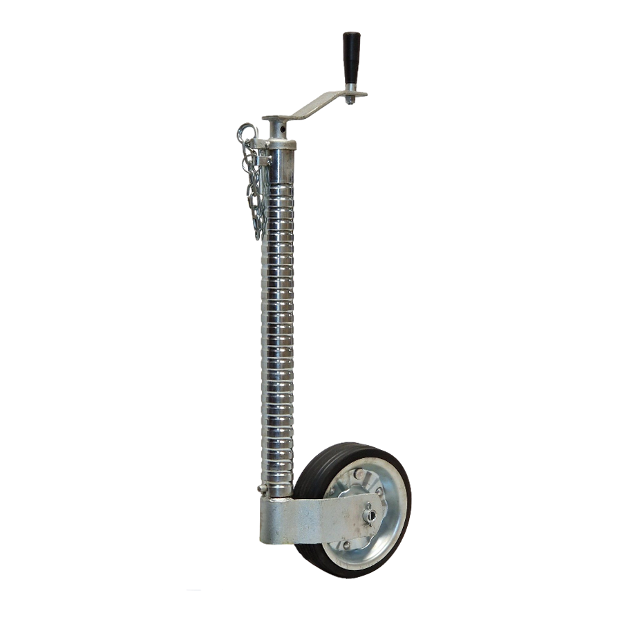 Jockey Wheel Heavy Duty Ribbed 48mm Tube Telescopic Trailer Stand Max Load 500kg (Plant)