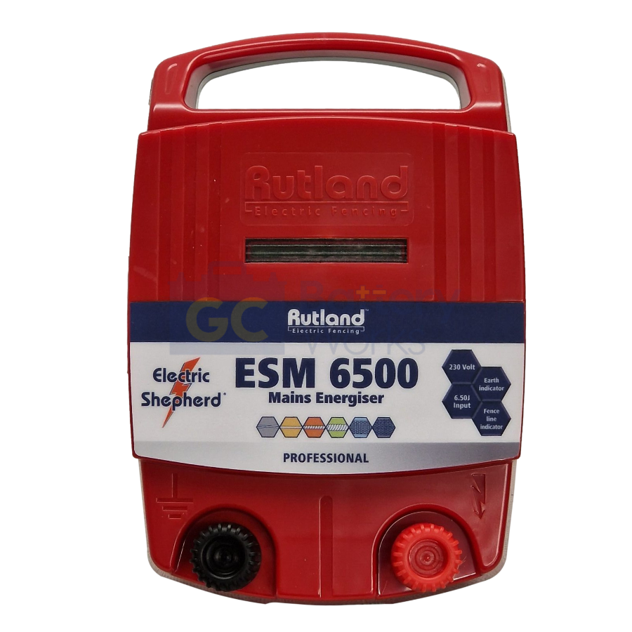 Rutland ESM6500 230v 6.5J 65km Fence Energiser 5yr Warranty