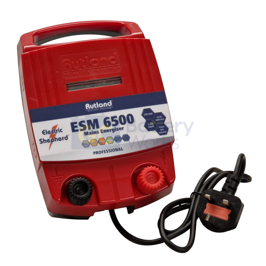Rutland ESM6500 230v 6.5J 65km Fence Energiser 5yr Warranty
