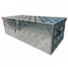 Trailer Toolbox Aluminum Checker Plate 31" x 13" x 10" - Includes 2 Keys