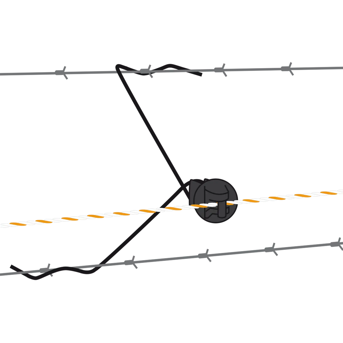 Gallagher Offset Pinlock Insulator Black (pack of 25)