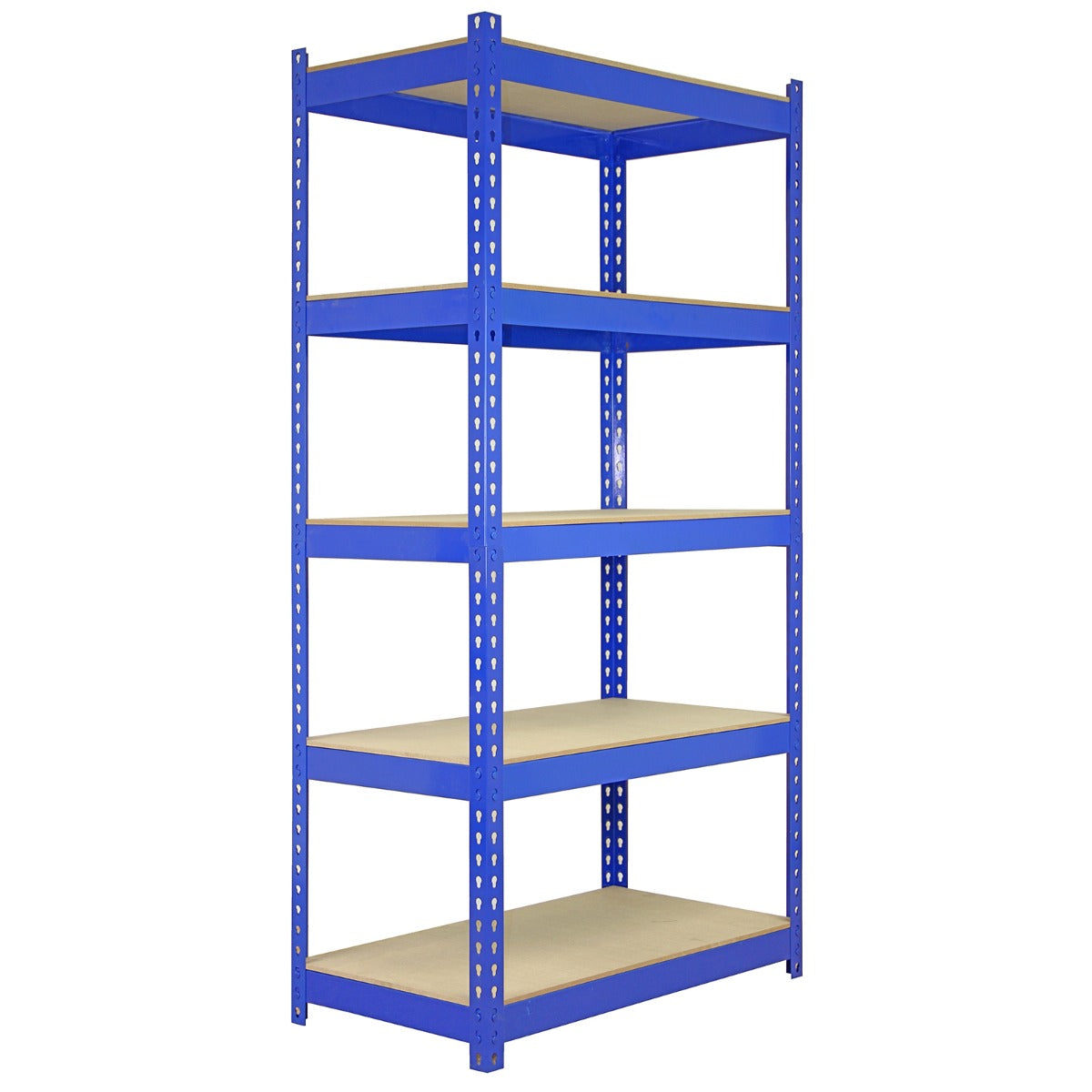 Pack of 5 Q-Rax Blue Metal Racking Units, 90 cm W x 50 cm D x 180 cm H