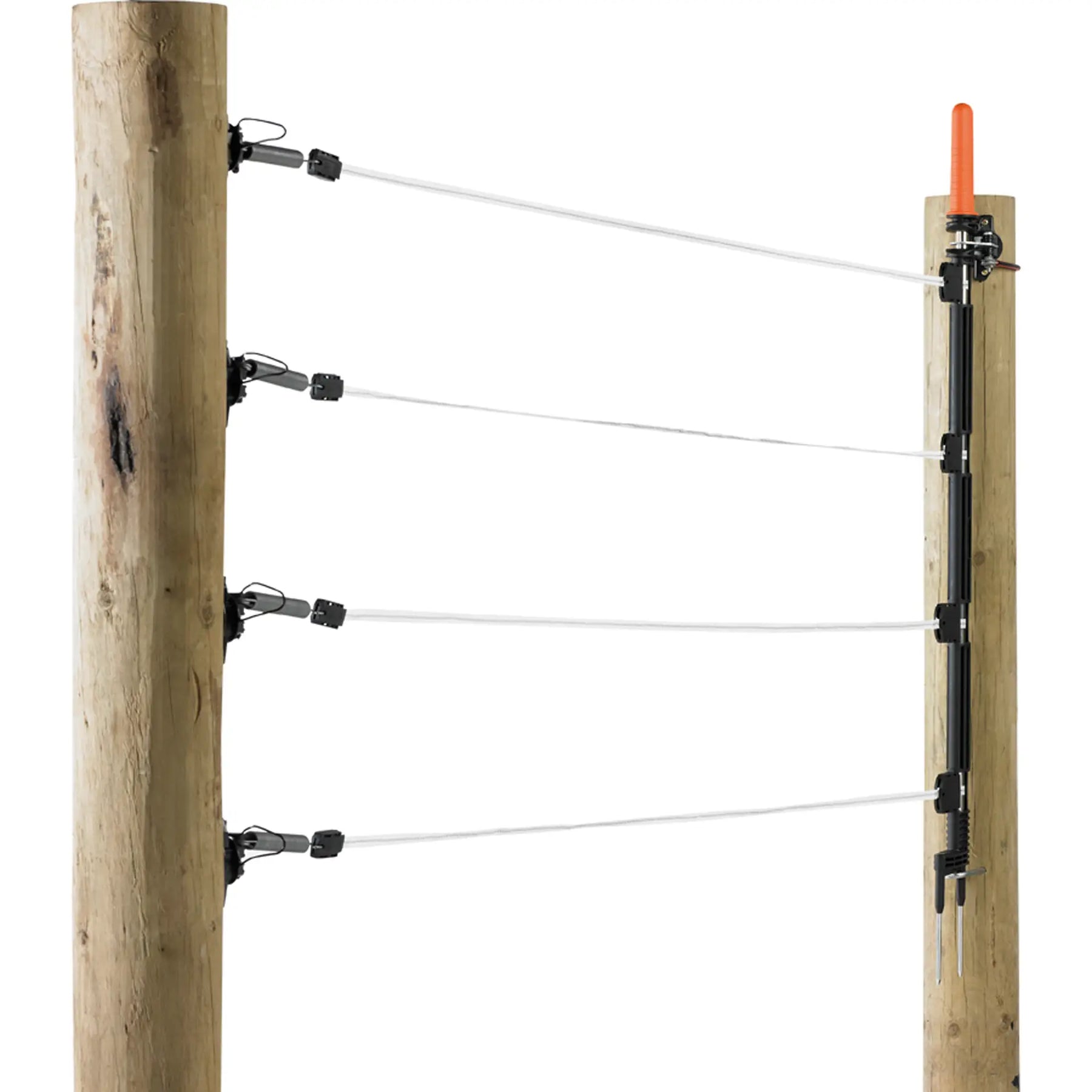Gallagher Multi strand gate kit, white (4 conductors, 12.5mm, 6 metres)