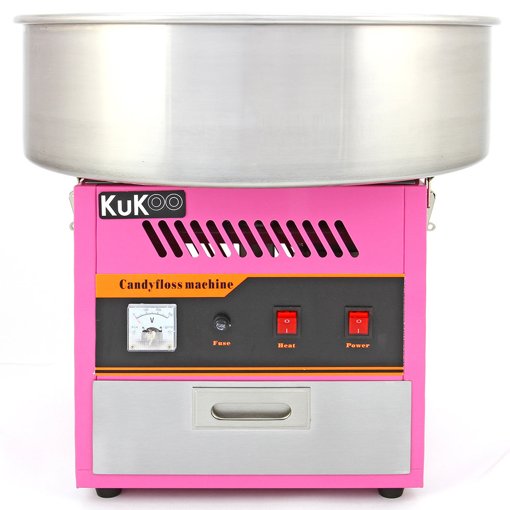 KuKoo Candy Floss Machine with 500 Candy Floss Sticks