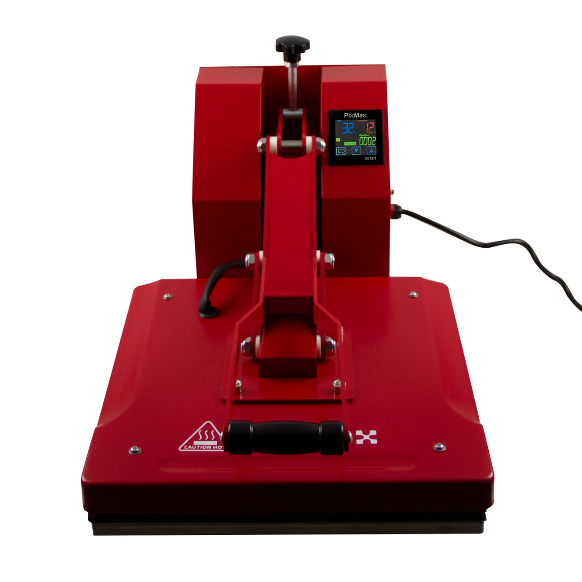 PixMax 38 x 38 cm T-Shirt Sublimation Heat Press Machine, Clamshell, Red