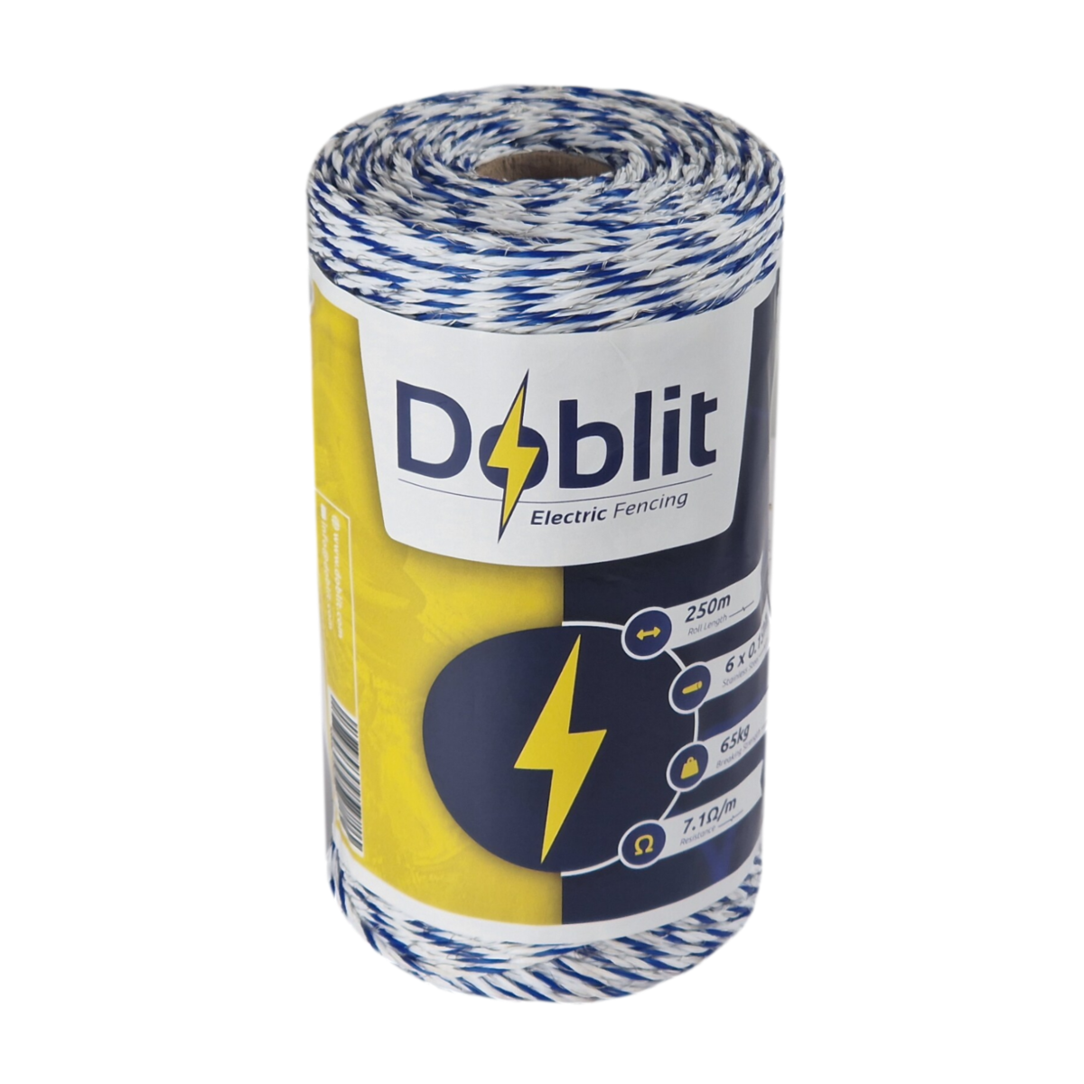 Doblit Blue & White 250m 6-Strand 3mm Poly Wire Conductor
