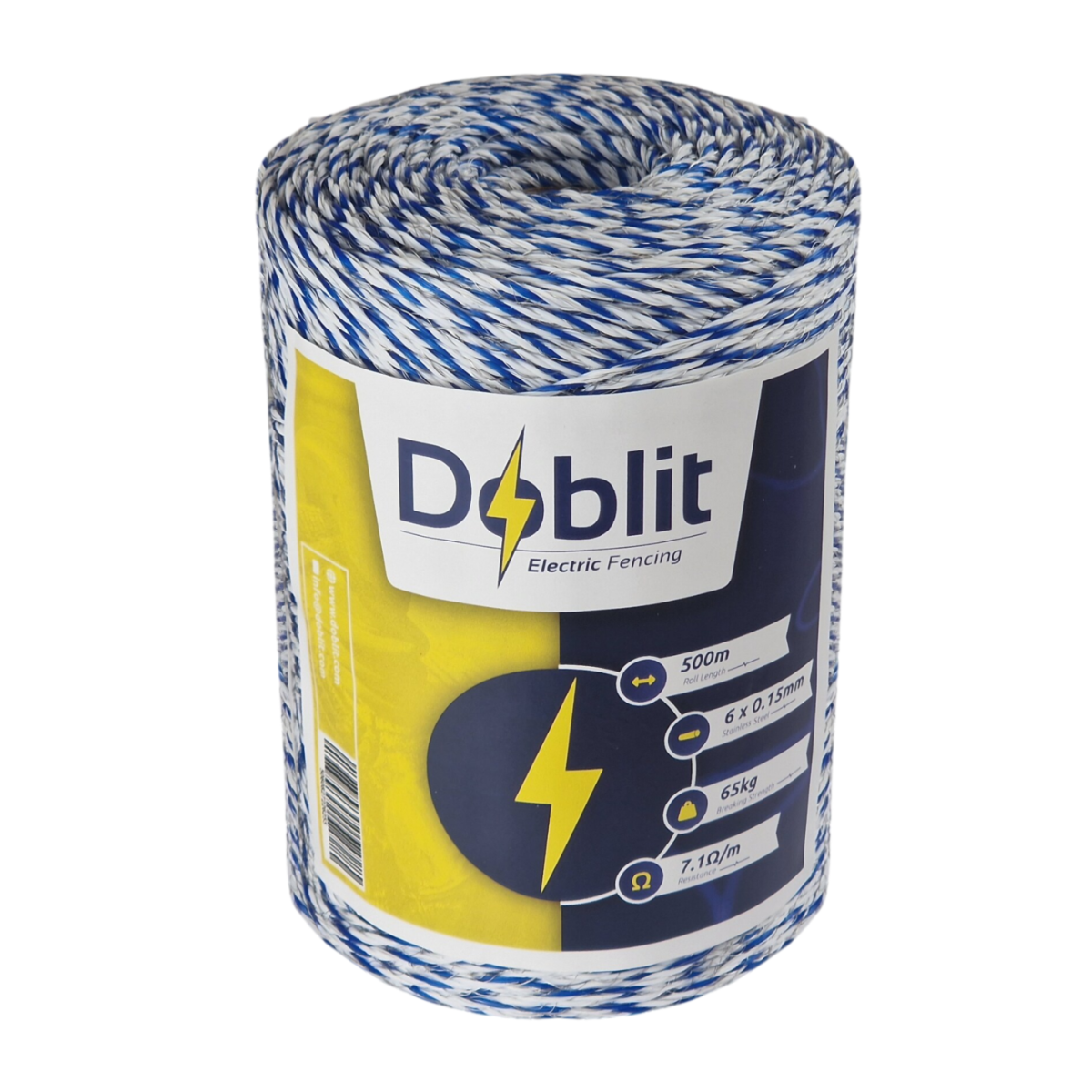 Doblit Blue & White 500m 6-Strand 3mm Poly Wire Conductor