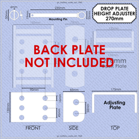 Tow Hitch Height Adjuster Replacement Sliding Plate & Pin