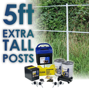 Doblit A9 Horse Fence Kit | 400m Fencing Bundle Includes 9v Energiser, Extra Tall Poly Posts, Poly Wire & Accessories