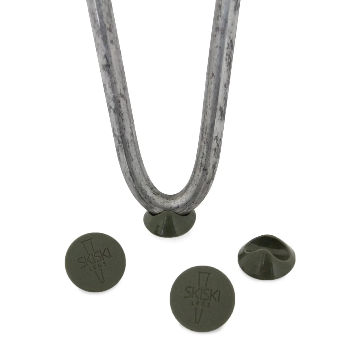 4 x Hairpin Leg  Grey 10mm Feet Protectors Pack