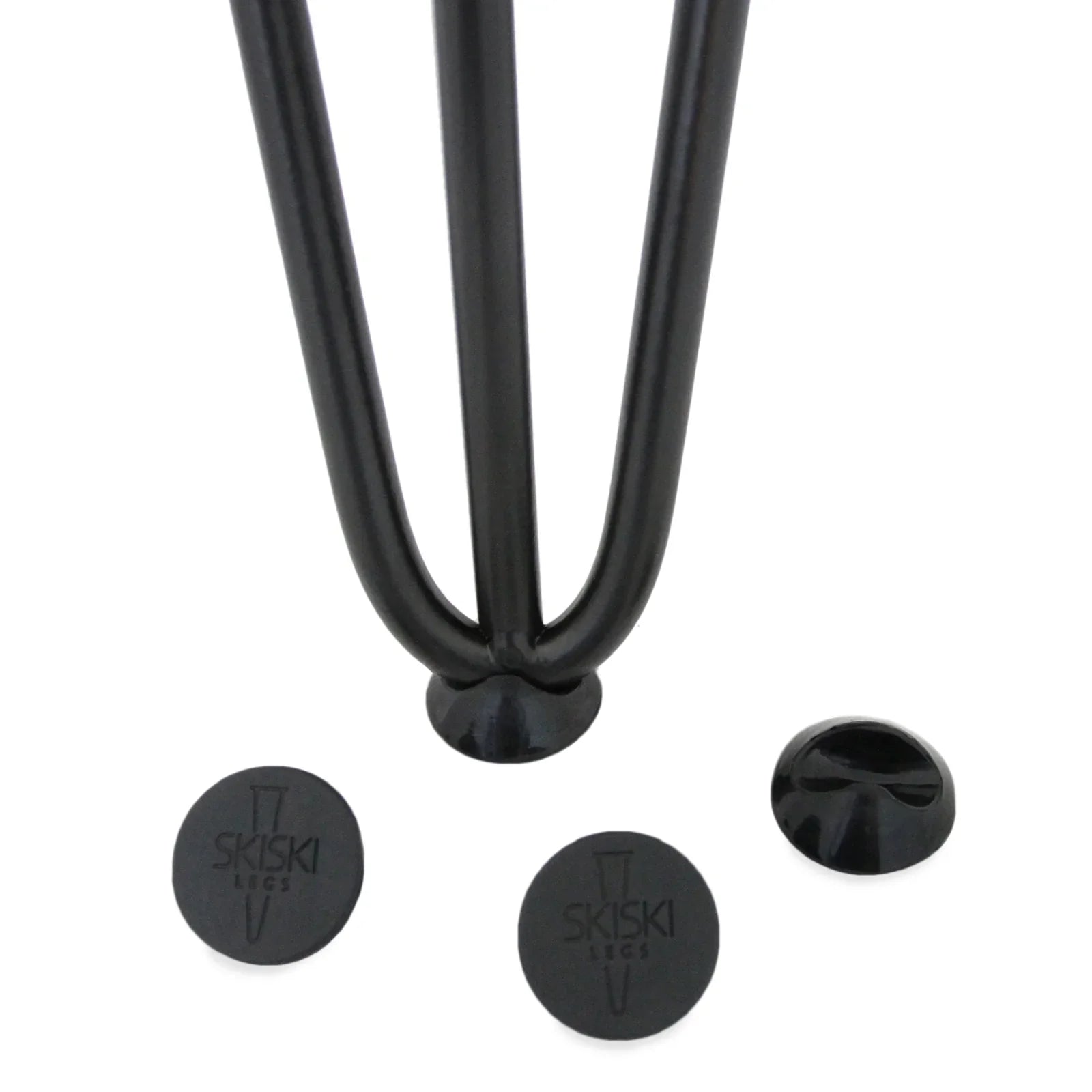 4 x Hairpin Leg  Black 12mm Feet Protectors Pack