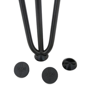 4 x Hairpin Leg  Black 12mm Feet Protectors Pack