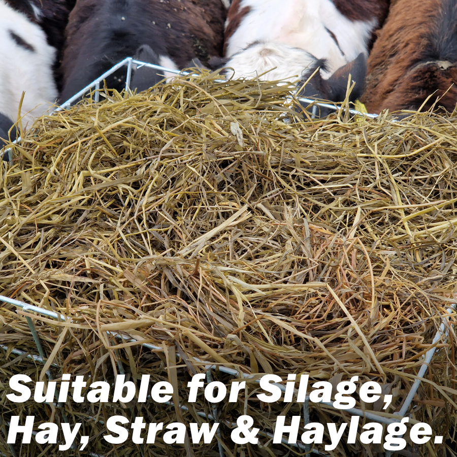 Hay Basket Feeding Rack Double Sided Slot-Over Galvanised 70 Litre