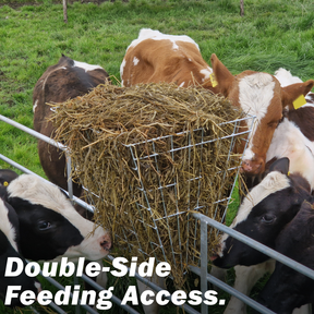 Hay Basket Feeding Rack Double Sided Slot-Over Galvanised 70 Litre