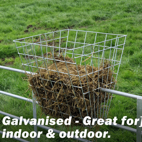 Hay Basket Feeding Rack Double Sided Slot-Over Galvanised 70 Litre