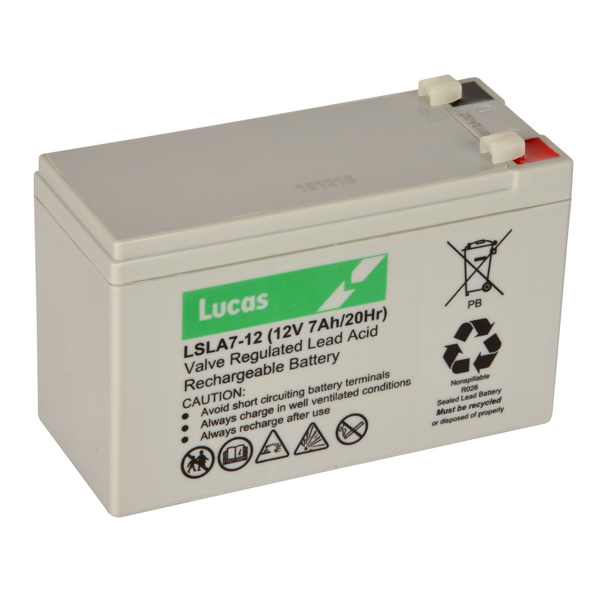 Lucas LSLA7-12 VRLA Battery 7Ah 12V