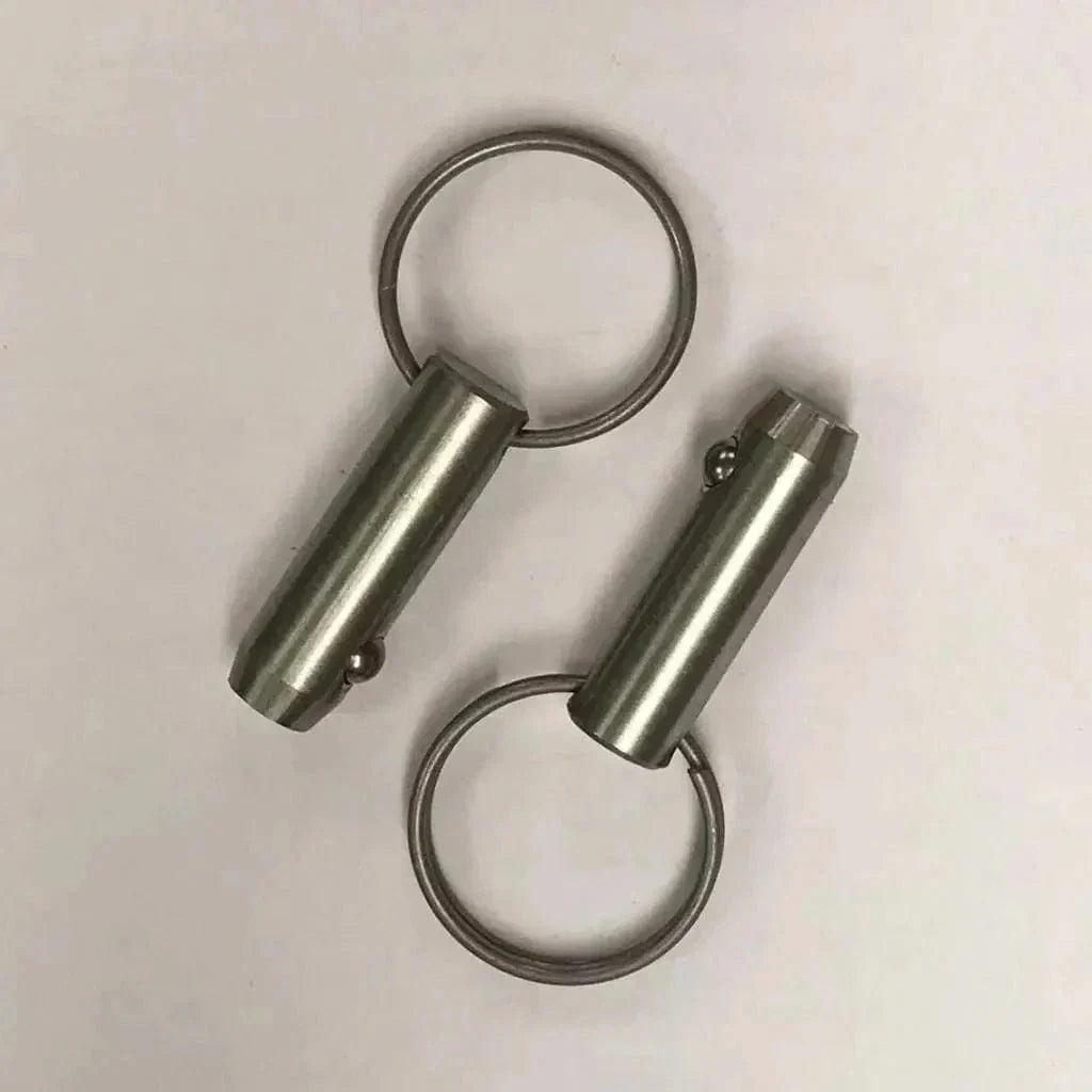 2-Pack 1/2" Diameter x 7/8” Grip Length Detent Ring Pins – Stainless Steel