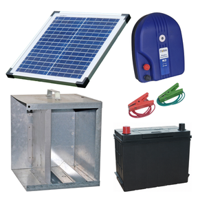 Doblit "Meadow" Solar Box Energiser - 0.8J 8km - Includes 15w Panel, Battery Box, Energiser and 12v Battery