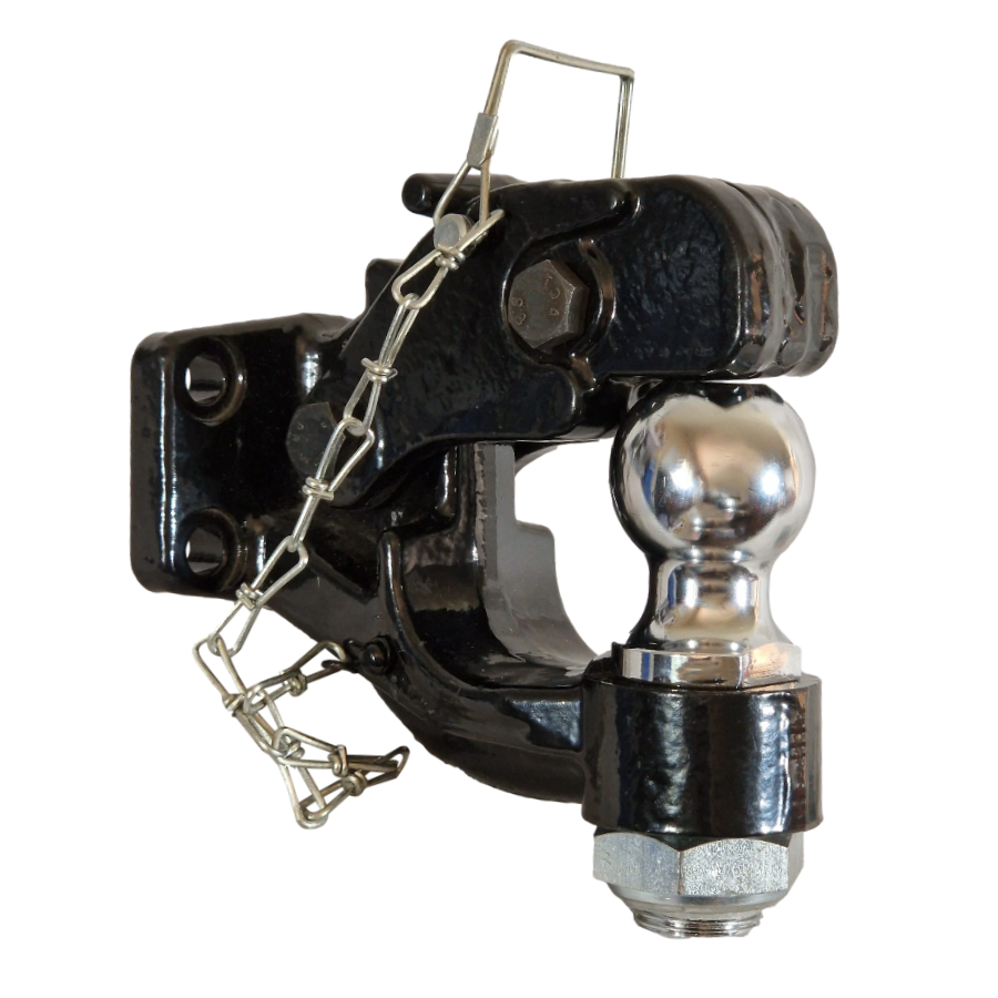 Pintle Hook Dual Hitch 50mm Ball & Ring Heavy Duty Trailer Mount 3000kg