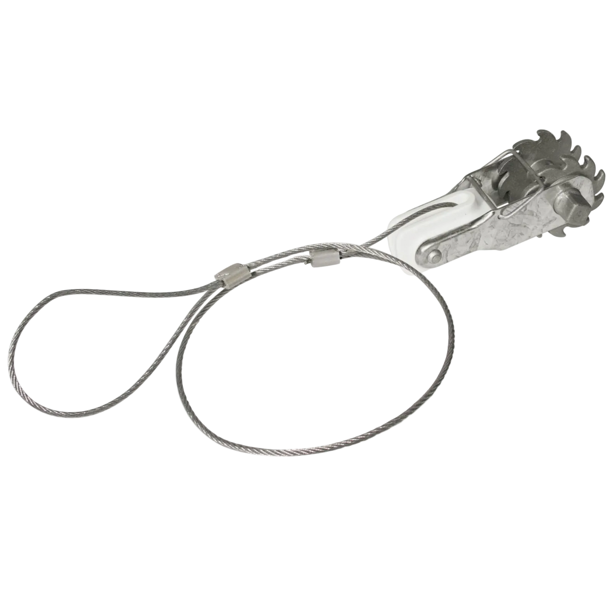 Ratchet Tensioner End Insulator with Wire Loop