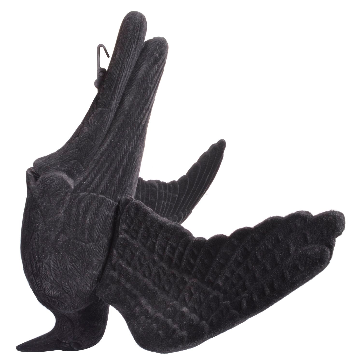 Portek Realistic Hanging Crow Visual Bird Scarer