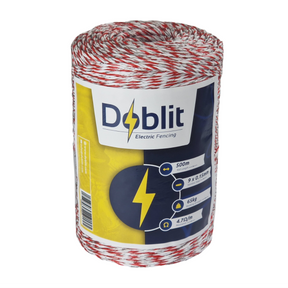 Doblit Red & White 500m 9-Strand 3mm Poly Wire Conductor