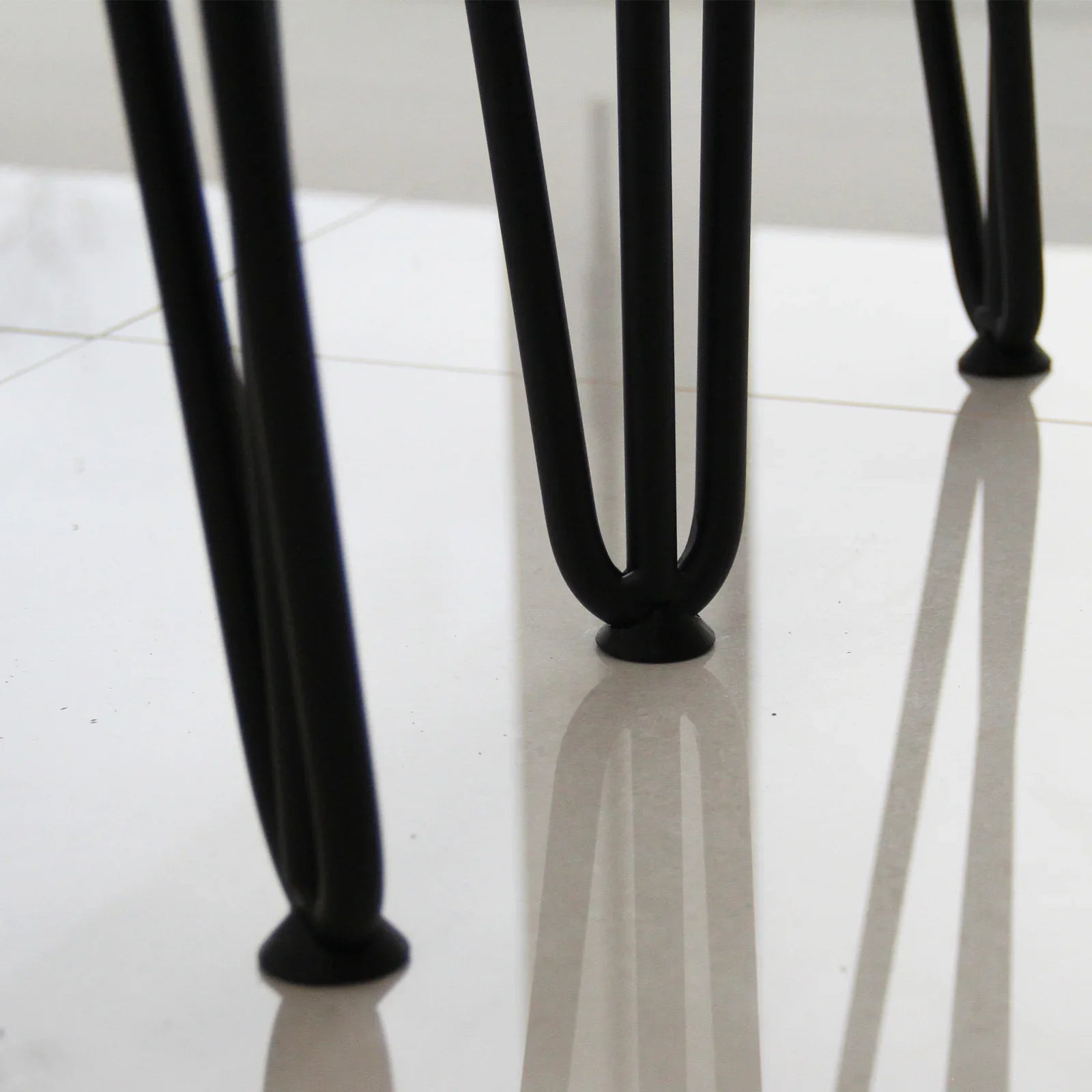 4 x Hairpin Leg  Grey 12mm Feet Protectors Pack