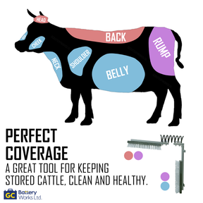 Cow Brush Cattle Scratching and Grooming Robust and Flexible Double Wall Brush