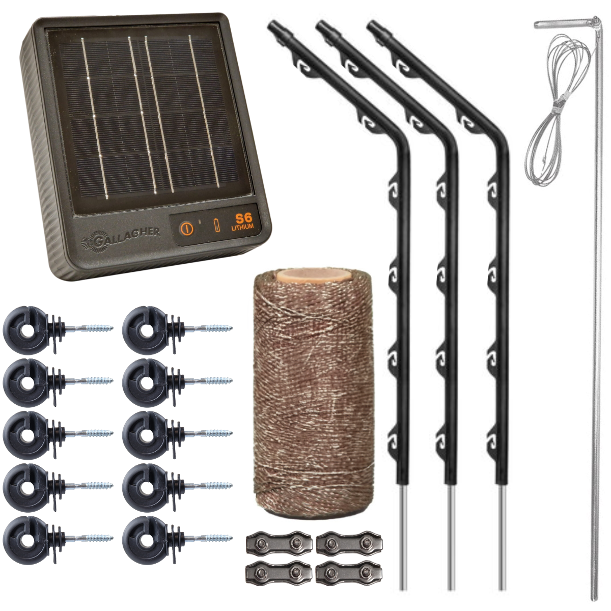 Solar Electric Fence Pond Kit Heron Fish Protection – Easy Setup – Posts Wire Energiser Fence