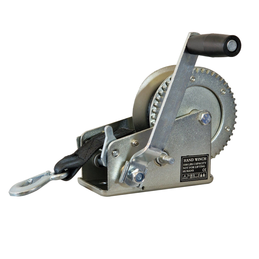 2-Speed Trailer Winch 3500lbs Heavy Duty w/ 8m x 50mm Strap