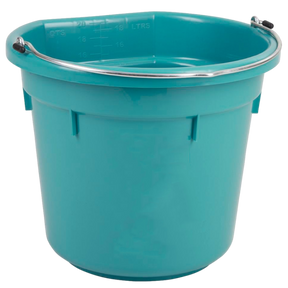 20L Flatback Bucket Large Plastic Pale w/ Steel Carry Handle