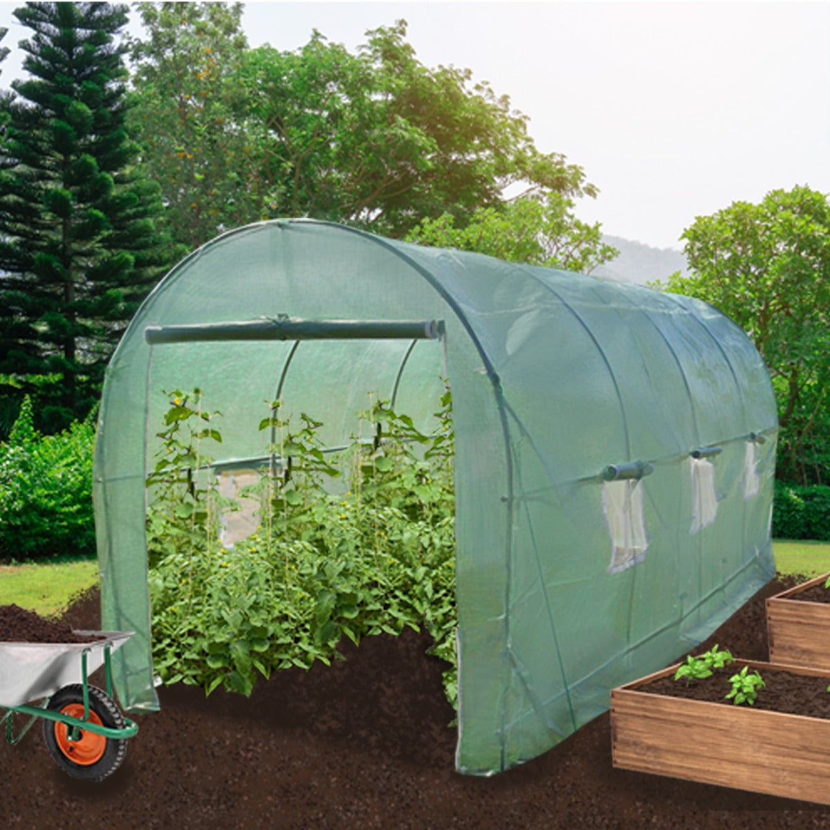 Polytunnel 25mm Frame – 6m x 3m Garden Greenhouse