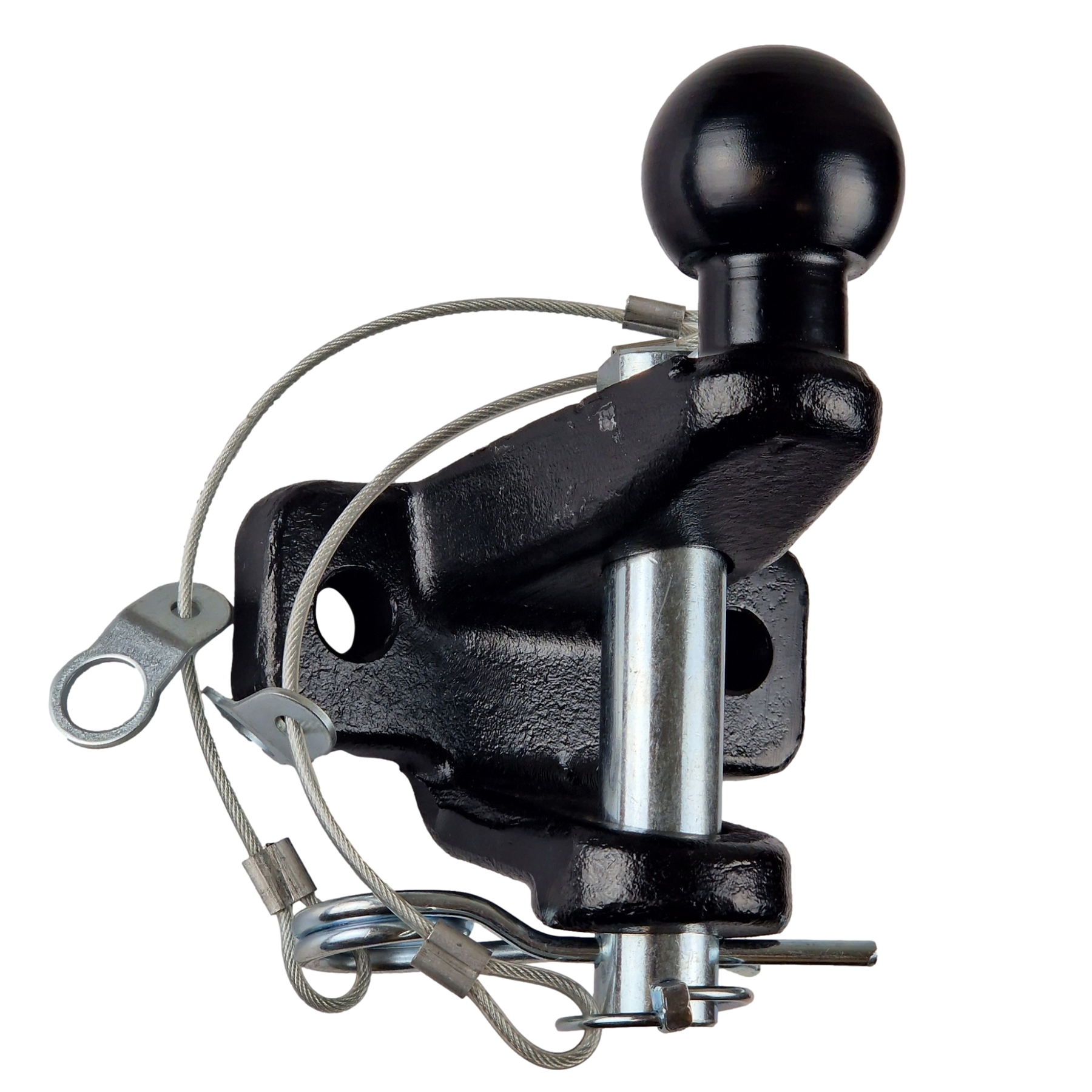 Dual Tow Hitch 50mm Ball & 25mm Pin Heavy Duty Towing 3000kg Black - Suitable for Road Use