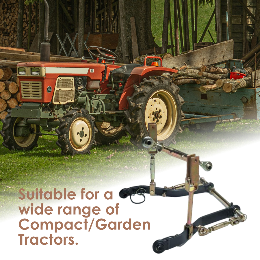 3 Point Linkage Compact Tractor Rear Cat 1 Full Size Kit - Fits Kubota B Series