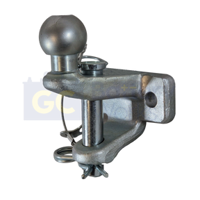 Dual Tow Hitch 50mm Ball & 25mm Pin Heavy Duty Towing 3500kg Silver - Suitable for Road Use