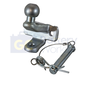 Dual Tow Hitch 50mm Ball & 25mm Pin Heavy Duty Towing 3500kg Silver - Suitable for Road Use