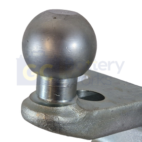 Dual Tow Hitch 50mm Ball & 25mm Pin Heavy Duty Towing 3500kg Silver - Suitable for Road Use